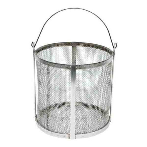 Stainless steel wire mesh basket No.8 for coarse aggregate testing, storage, and industrial parts handling