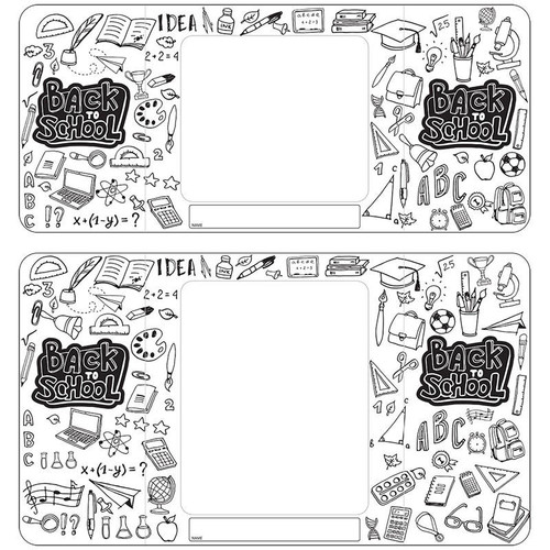 Vestil Pers Desk Shld Grd Bk2School Bk/Wh 1Window  17.5 