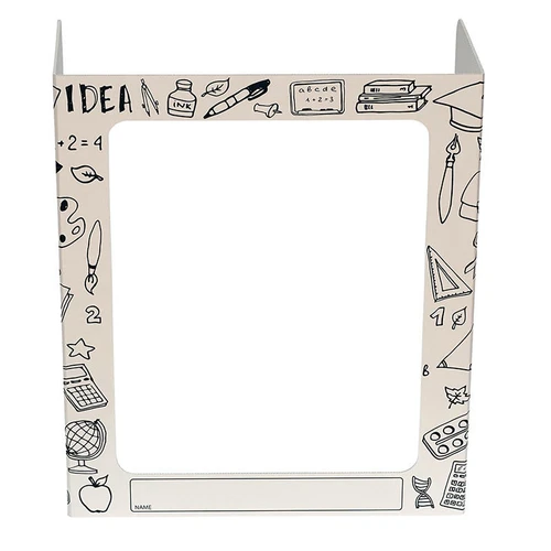 Vestil Pers Desk Shld Grd Bk2School Bk/Wh 3Windows 23.5 