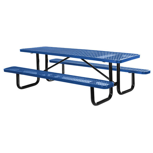 Vestil Rectangle Top Picnic Table 30X72 Bl 