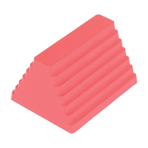 Vestil Red Rubber Wheel Chock-Eye Bolt 9X7X5.75 