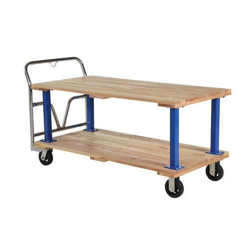 Vestil Double Deck Hardwood Platform Cart 30X60 