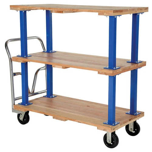 Vestil Triple Deck Hardwood Platform Cart 24X48 
