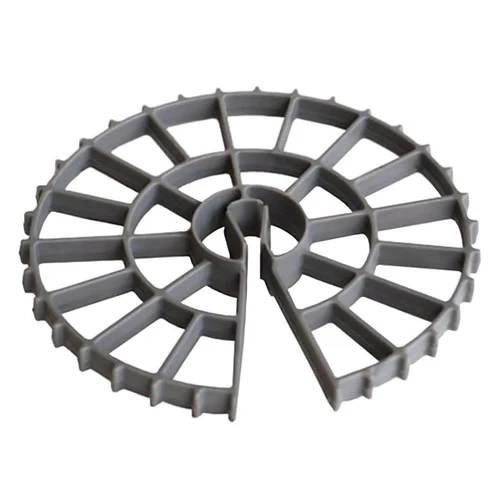 Paragon 2in Rebar Spacer Wheels for 3-6 Bar, Carton of 200, gray plastic rebar spacing wheels for reinforced concrete construction.