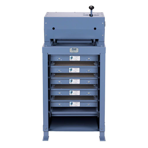 Gilson Company Gilson TS-1 Testing Screen, Hydraulic, 220V, industrial testing equipment with multiple trays for testing purposes.