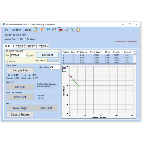 Consolidation Data Acquisition Software