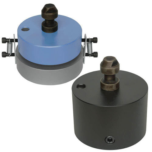 Gilson Company 3x6in Cylinder Test with Unbonded Caps for AC-300, AC-400, AC-500, industrial testing equipment featuring a blue and black cylindrical design with unbonded caps.