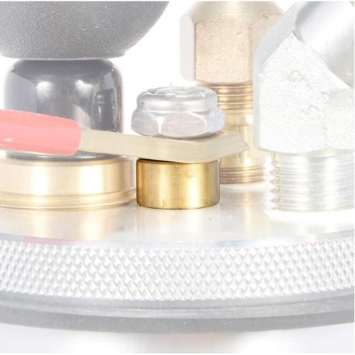 Gilson Company Needle Valve Spacer for Gilson Concrete Air Meter, detailed close-up of parts and components.