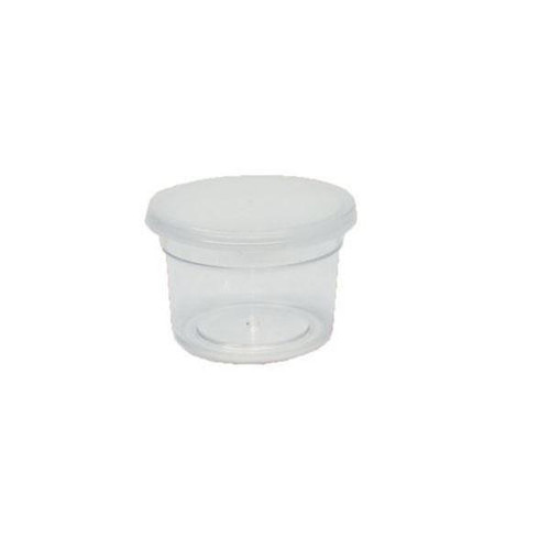 Gilson Company 32mL Small Sample Vessel Insert for Rotary Sample Divider, clear plastic sample container with a lid.