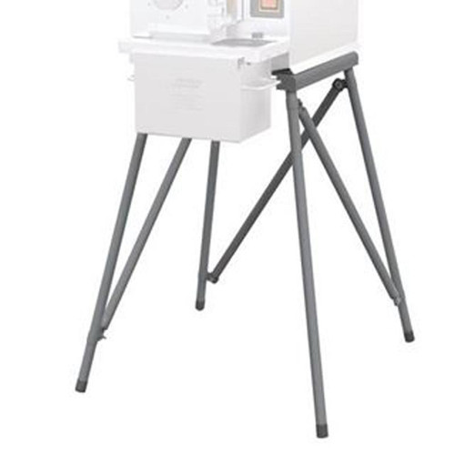 Fritsch Support Stand for Cutting and Beater Mills, a gray metal support stand with four angled legs designed to hold cutting and beater mills securely during laboratory use.