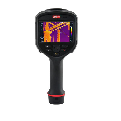Uni-Trend Thermal Imaging Camera, professional enhanced model displaying thermal images of electrical infrastructure.