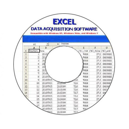 Sper Scientific Excel Data Acquisition Software, CD disc with software interface for data collection and analysis.