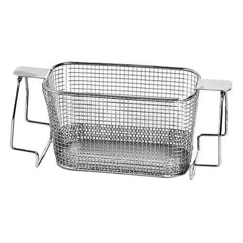 Crest Ultrasonics Basket for Benchtop Cleaner Tank (SSPB360DH), Perforated Bottom, Stainless Steel Wire Mesh with Handles for Ultrasonic Cleaning Equipment