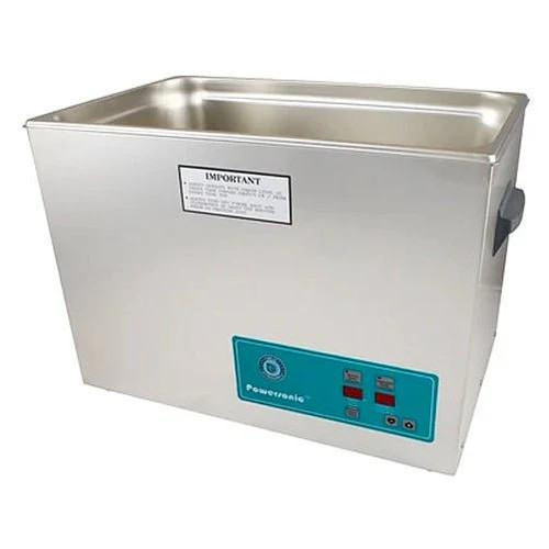 Crest Ultrasonics Powersonic Benchtop Cleaner Tank, 19.6 Liters, stainless steel ultrasonic cleaning tank with control panel for industrial cleaning applications.