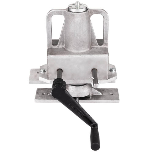 Gilson Company Field CBR Loading Jack, metallic construction industrial tool with handle and mounting base.