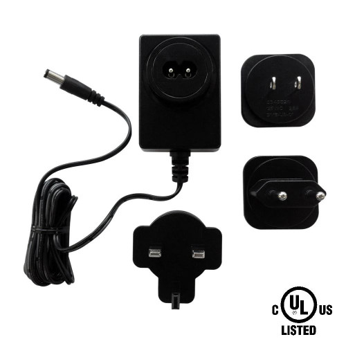 Tenmars AC Adapter for Sper Datalogging Manometers, black power adapter with power cord and various plug types for different outlets