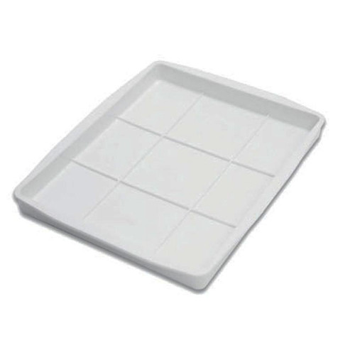 Lab Companion VDE-501 Drying Agent Tray for VDR-20 Series Vacuum Desiccators, white plastic drying tray with multiple compartments for laboratory drying agents.