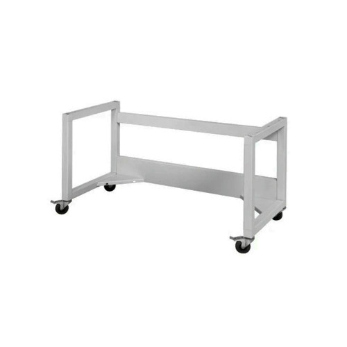 Lab Companion Stand for JB-12A Biosafety Cabinet, white metal frame with four caster wheels for mobility.
