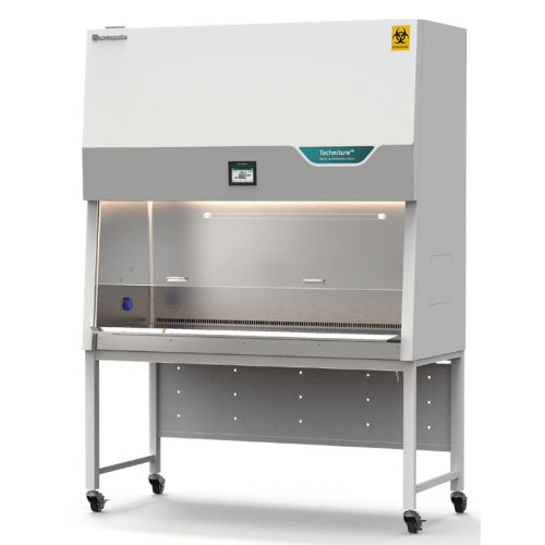 Lab Companion JB-15A Biosafety Cabinet, Class II A2, with 562 Exhaust Volume (m3/h), featuring a white and gray exterior, built-in touch control panel, and a protective glass shield for laboratory safety.