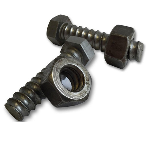 Deslauriers Nuts and Bolts for Plastic Column Forms, 50 Sets, Metal nuts and bolts used for securing plastic column forms in construction.