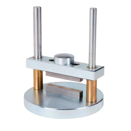 Gilson Company Lottman Breaking Head, 6in, laboratory testing equipment with metallic components and sturdy base.