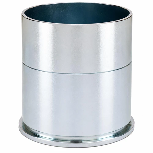 Gilson Company 6in Marshall Compaction Mold Assembly, Rotating, metal cylindrical mold with a smooth outer surface and a black interior for soil compaction testing.