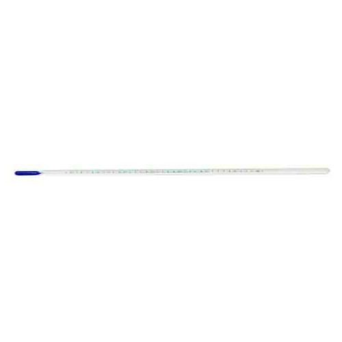 ASTM Equivalent Glass Thermometer, Non-Hazardous, Non-Certified, 14C,  Partial Immersion, SafetyBlue, Paraffin Wax Melting Point