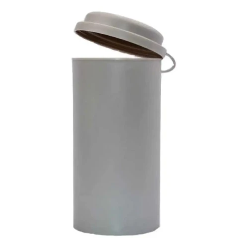 Dayton Superior 4x8 Concrete Test Cylinder Molds with Dome Lids, Grey, Case of 36, featuring cylindrical grey molds with closed tops and dome lids for concrete testing.
