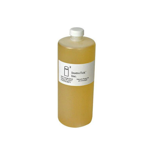 HMA Lab Supply Vacuum Pump Oil for CoreLok and CoreDry Systems, 1 Quart, beige plastic bottle with white cap and label.