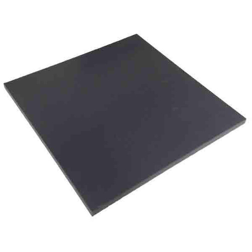 CMTE Plastic Strike Off Plate for Unit Weight, 14 x 14 x 1/2 inches, black square plastic tool for coating applications.