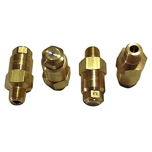 Gilson Company Atomizing Spray Head for Moisture Control Panel, metallic spray nozzles for moisture regulation.