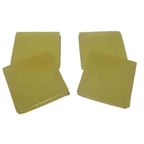 CMTE Amber Pads for 2-inch Cube Maker System, four yellow adhesive pads shown for craft and cake decorating.