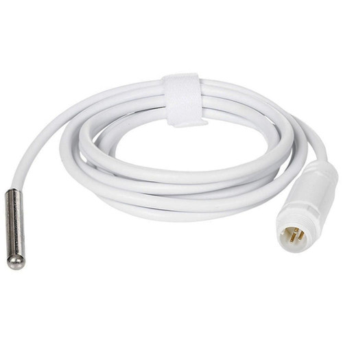 Gilson Company White Temperature Probe for CONTEMP Recorder, 1.5m Cable, long white temperature sensing cable with metal sensor tip and connector