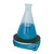Lab Companion MS-22B Magnetic Stirrer with US Plug, 220mm Dimension, featuring a black platform and a blue base, used for laboratory mixing and stirring of liquids.