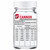 Gilson Company Dynamic Shear Rheometer Viscosity Standard Fluid, transparent glass bottle with a white screw cap, containing viscosity reference fluid for rheology testing, with a detailed label showing product specifications and usage information.