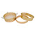 Gilson Company Two-Part Replaceable Mesh Sieve Frame for No.100–7um, Brass, with multiple sieve frames stacked