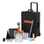 Gilson Company Super Air Meter, concrete air content testing kit with pressure meter, metal test chamber, accessories, and wheeled carrying case