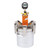 Gilson Company Super Air Meter, concrete air content testing meter with an orange cylinder, digital pressure gauge, valves, and stainless steel canister