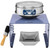 Gilson Company Clean-N-Stor Stand-Alone, Benchtop, laboratory station with a metal bowl, a brush, and a stainless steel tray for cleaning and storage applications.