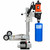 KOR-IT K-102 12in Electric Core Drill, Anchor and Vacuum Base, mounted on a metal stand with wheels and a vacuum suction system for precise drilling.