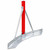 Slip Industries Speed Bump Lute, 30in - a sturdy metal speed bump lute with a red post and metallic base designed for traffic calming.