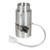 Gilson Company 1.875in Two-Part Vacuum Split Mold, metallic industrial mold with valve and tubing for laboratory vacuum casting applications.