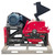 Holmes Hammermill Portable Hammermill Crusher with Electric Motor, industrial crushing equipment with red and black metallic finish and large electric motor, used for material processing.