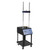 Gilson Company Rolling Cart for Load Frames, industrial rolling cart with adjustable height and sturdy black frame designed for laboratory load frames.