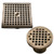 Thunderbird Products Thunderbird ASQ, 5in Square Bronze 2in Threaded Drain Grate 