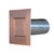 Copper Dryer Vent, Hammered, 4in Low Profile, Louvered Exhaust