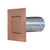 Copper Dryer Vent, Hammered, 4in Low Profile, Louvered Exhaust