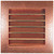 Thunderbird Products Thunderbird HCWLV2424J Hammered Copper 24in x 24in Louvered Gable End Vent Stucco Mount 