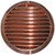 Thunderbird Products Thunderbird HCWLVR12F Hammered Copper 12in Round Louvered Gable Wall Vent Flush Mount 