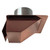 Thunderbird Products Thunderbird HCWUEDV8 Hammered Copper 8in Under Eave & Soffit Dryer Exhaust Vent w/ Flapper 
